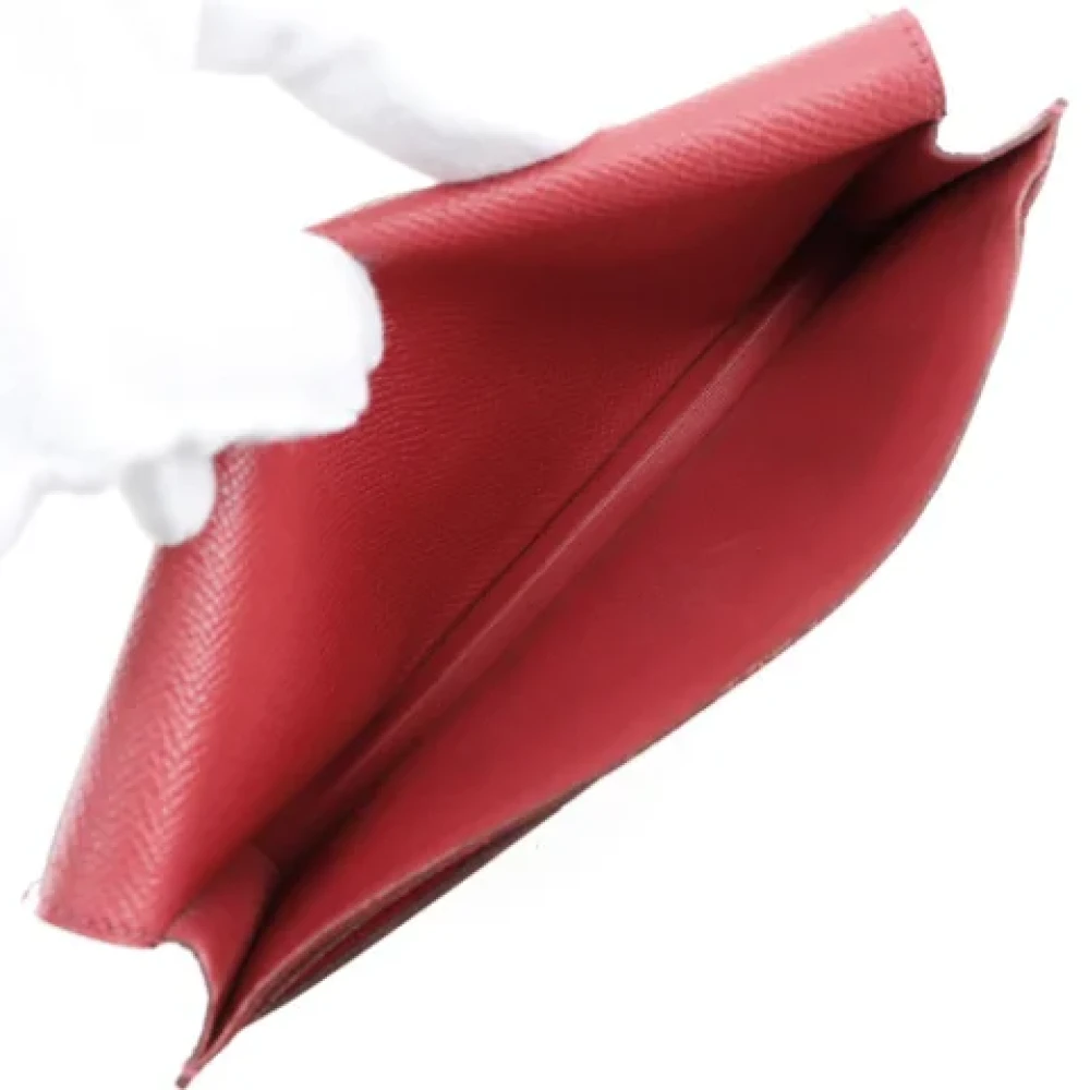 Hermès Vintage Pre-owned Leather wallets Red Dames