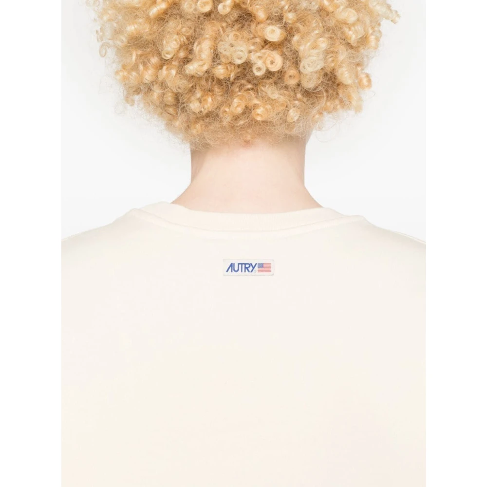 Autry Vintage Wit Jersey Sweatshirt White Dames