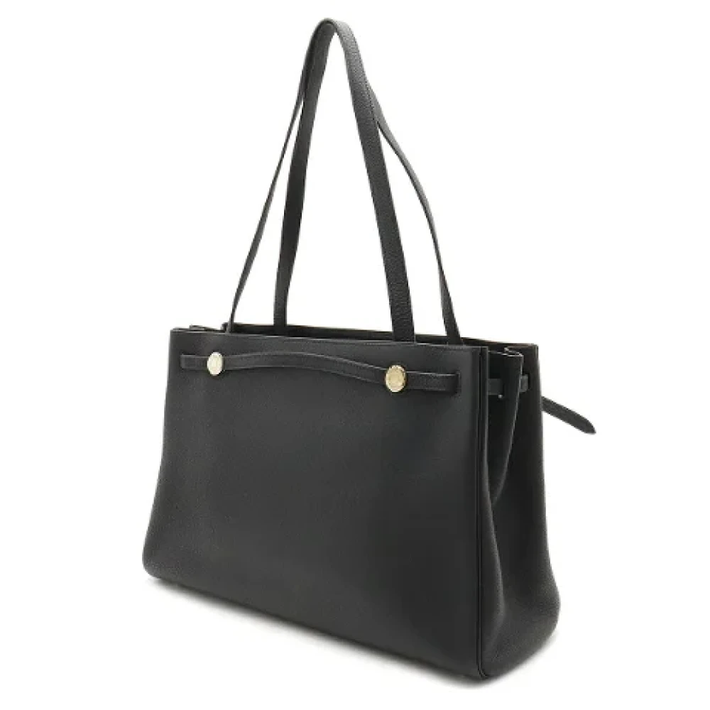 Hermès Vintage Pre-owned Leather shoulder-bags Black Dames