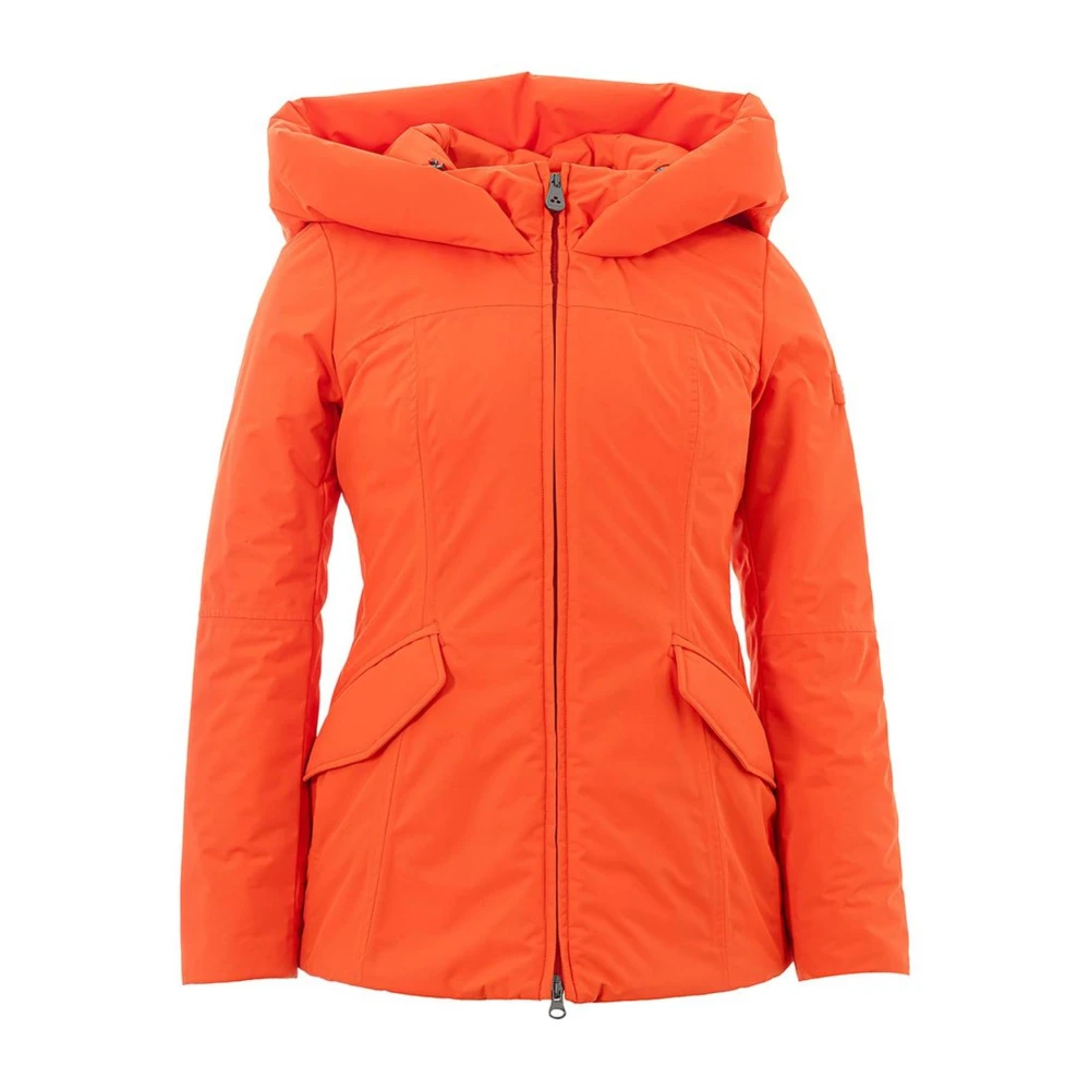 Peuterey Stijlvolle oranje polyester jas voor vrouwen Orange Dames