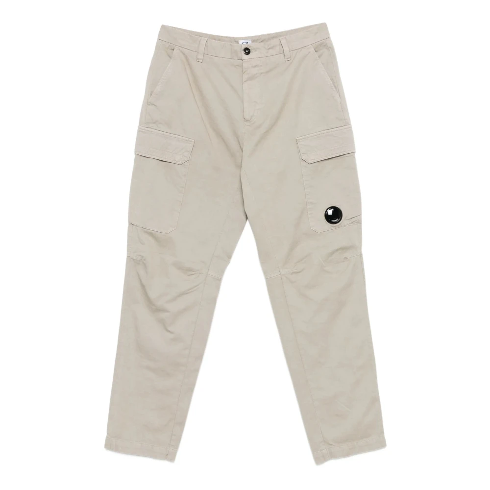 C.p. Company Men's Gray Straight Trousers, 2XL, Gabardine Cargo Pant