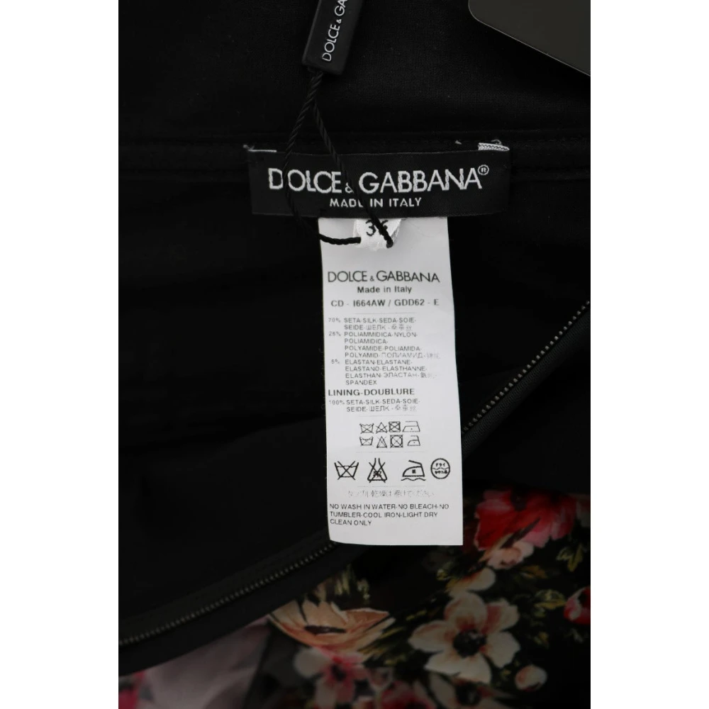Dolce & Gabbana Bloemig zijden blend schede jurk Multicolor Dames