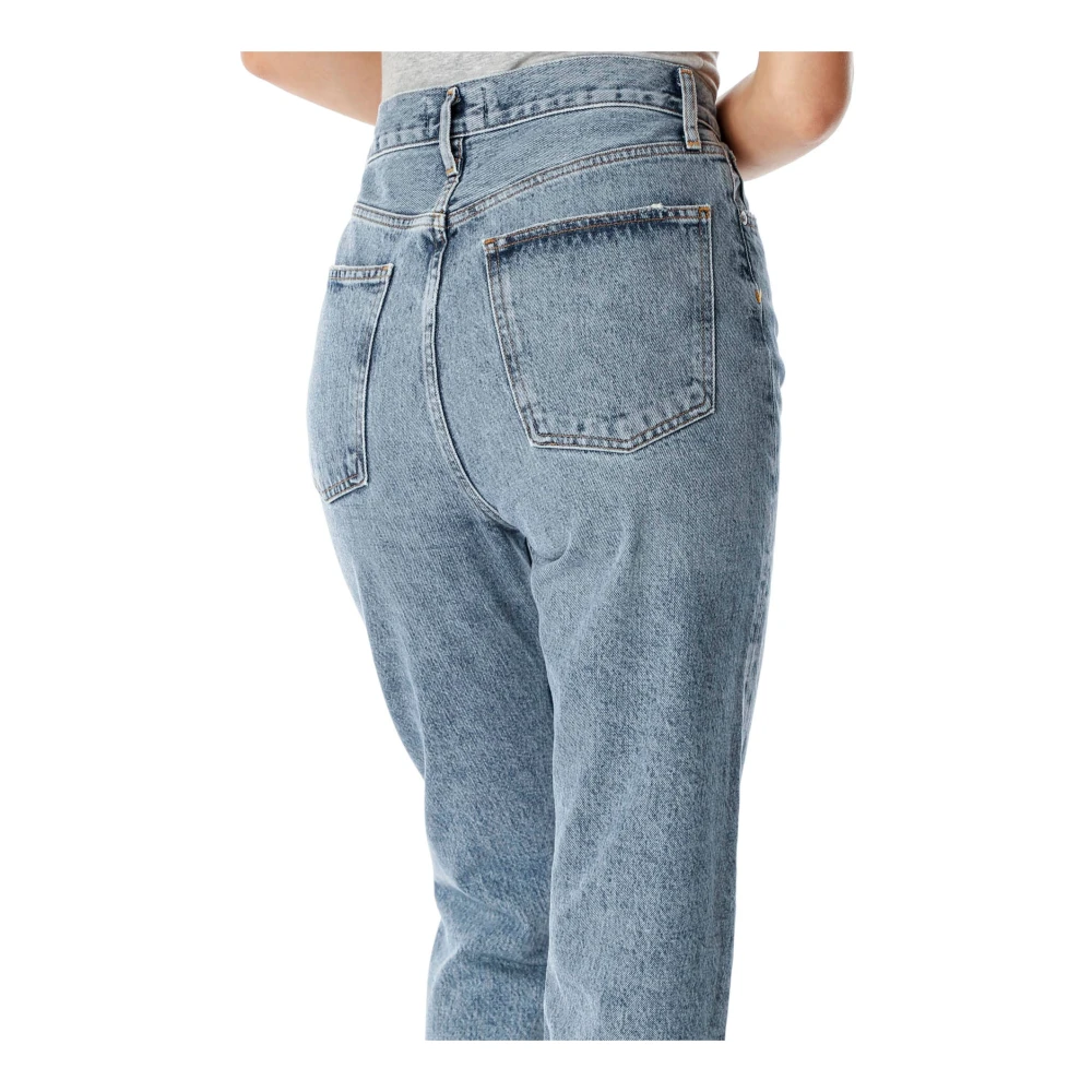 Agolde Vintage Highwaist Straight Fit Jeans Blue Dames