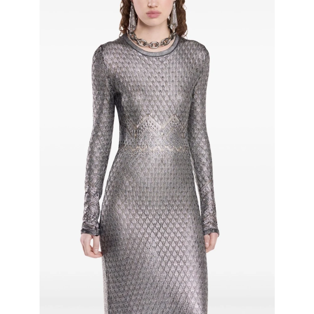 Paco Rabanne Zilveren Robe Jurk Gray Dames