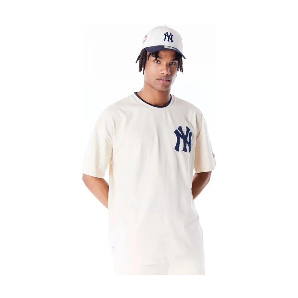 New Era Yankees World Series Drop Shoulder Tee White, Herr