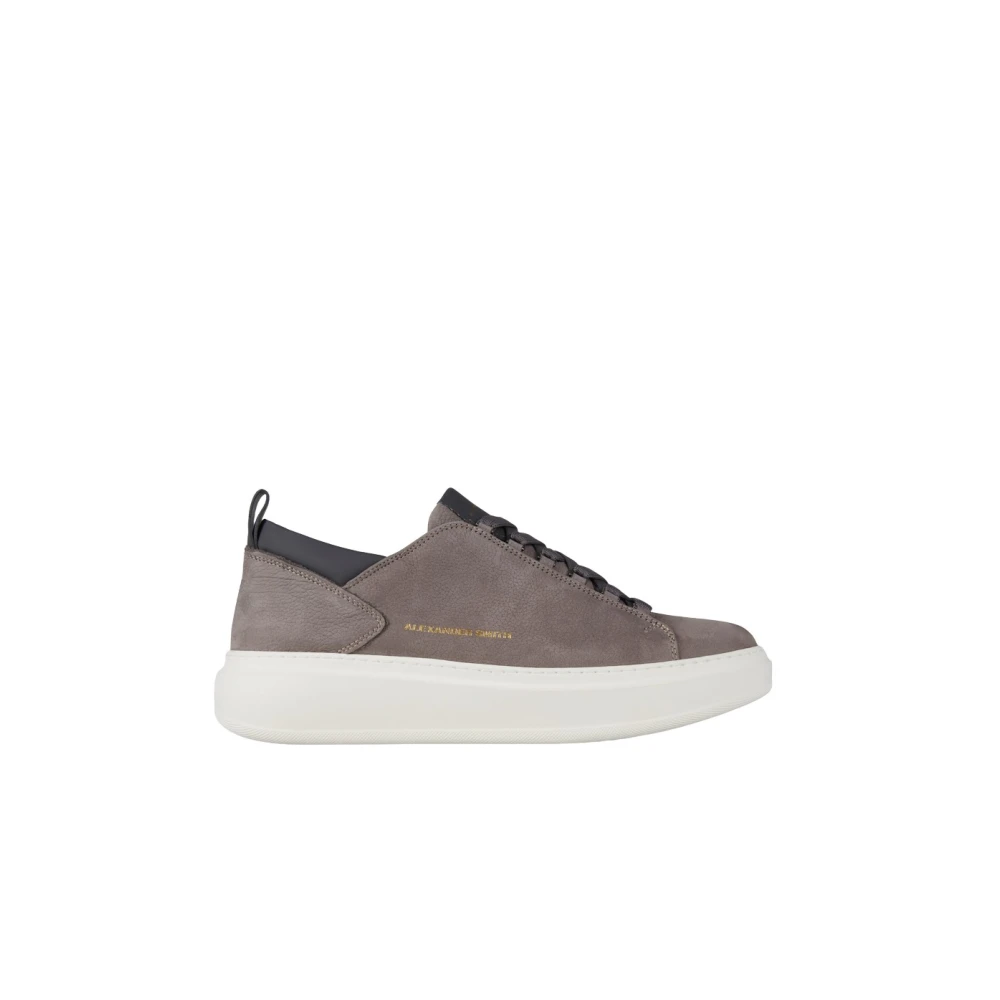 Alexander Smith Wembley Uomo in nubuck bottalato en glad leren details Heren Schoenen Grijs