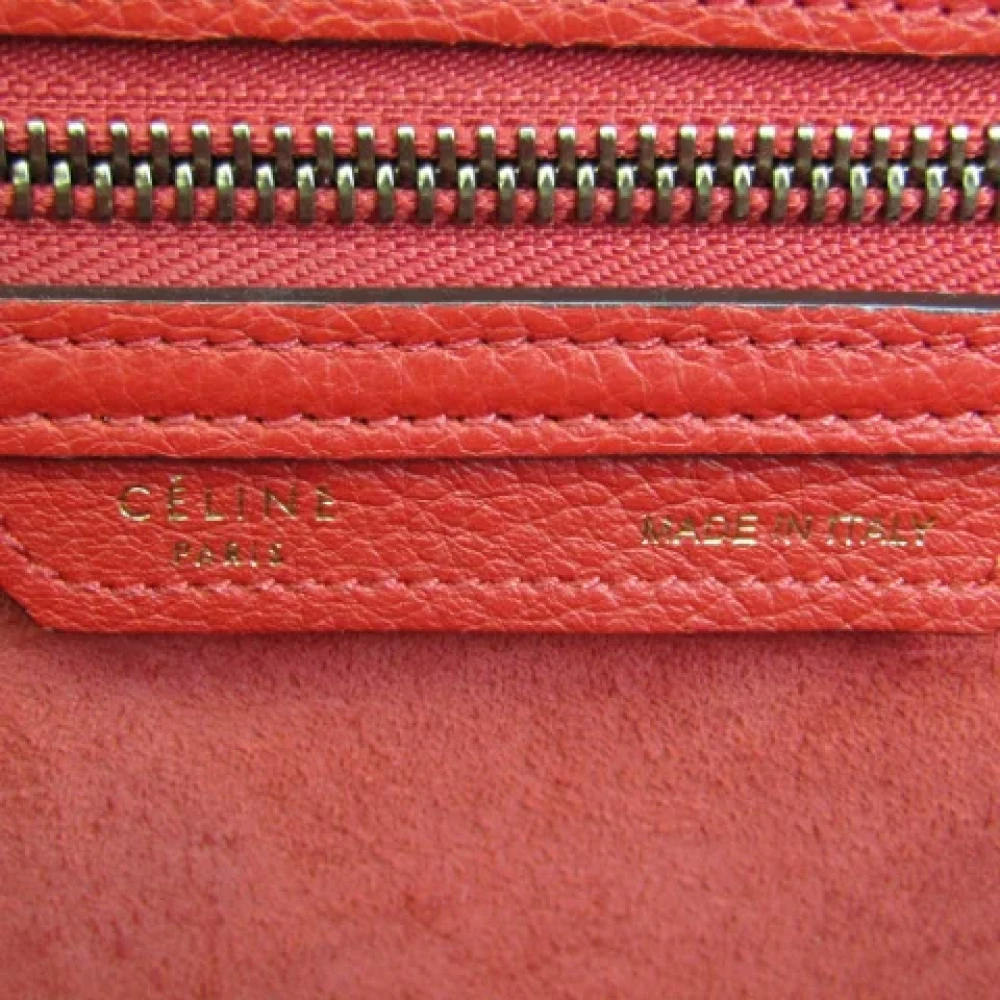 Celine Vintage Pre-owned Leather handbags Red Dames