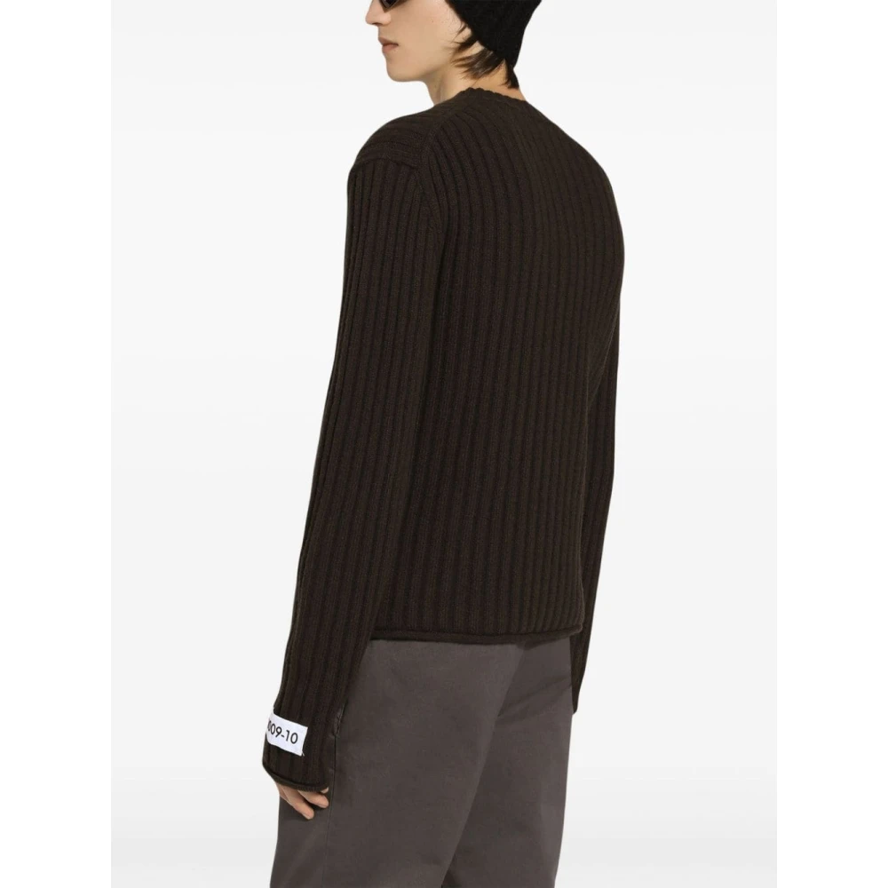Dolce & Gabbana Bruine Sweaters met V-hals Brown Heren