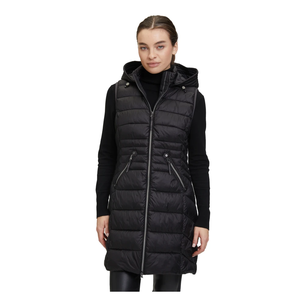 Betty Barclay Gewatteerd Vest met Afneembare Capuchon Green Dames