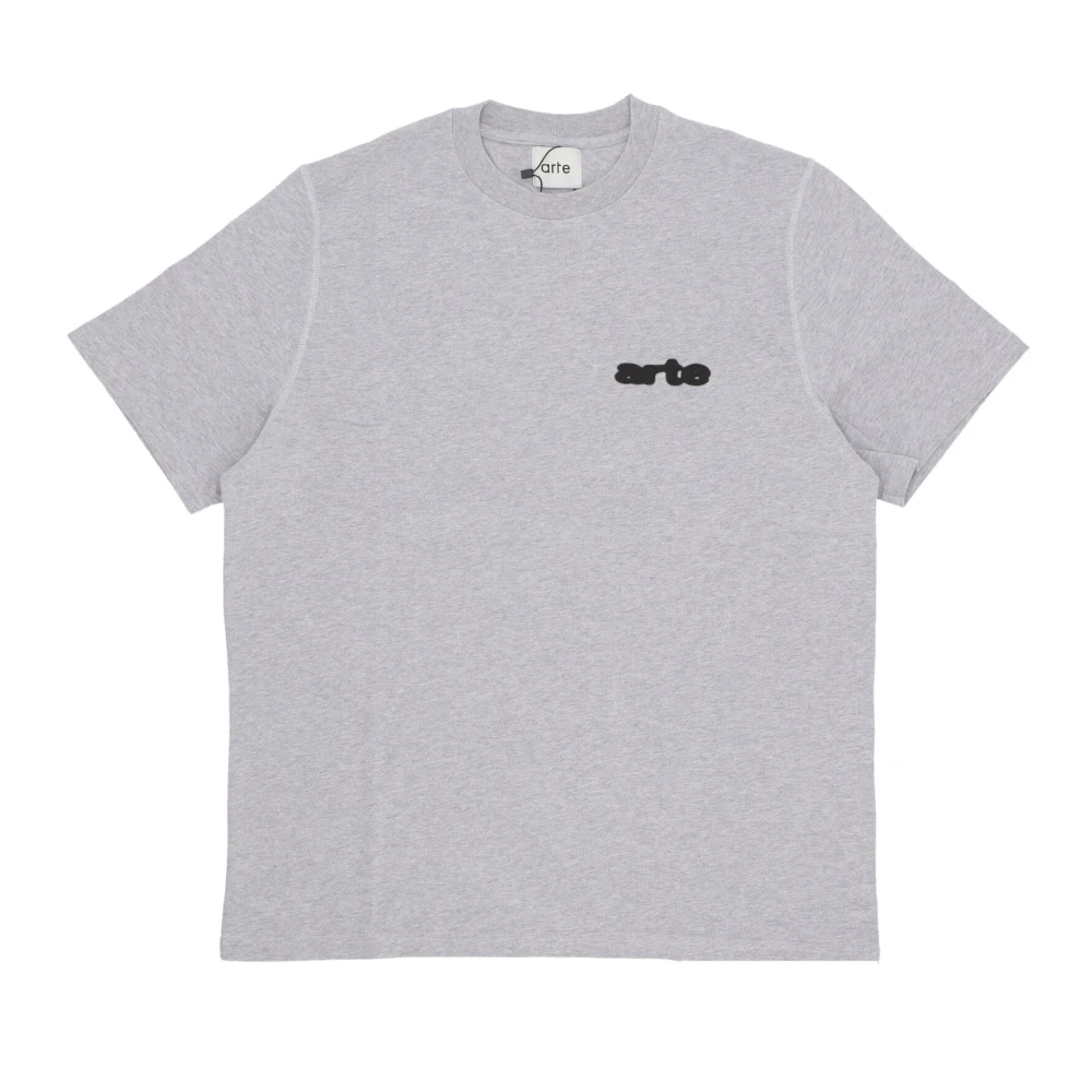 Arte Antwerp Grijze Bloemen Tee Zachte Katoenen T-shirt Gray Heren