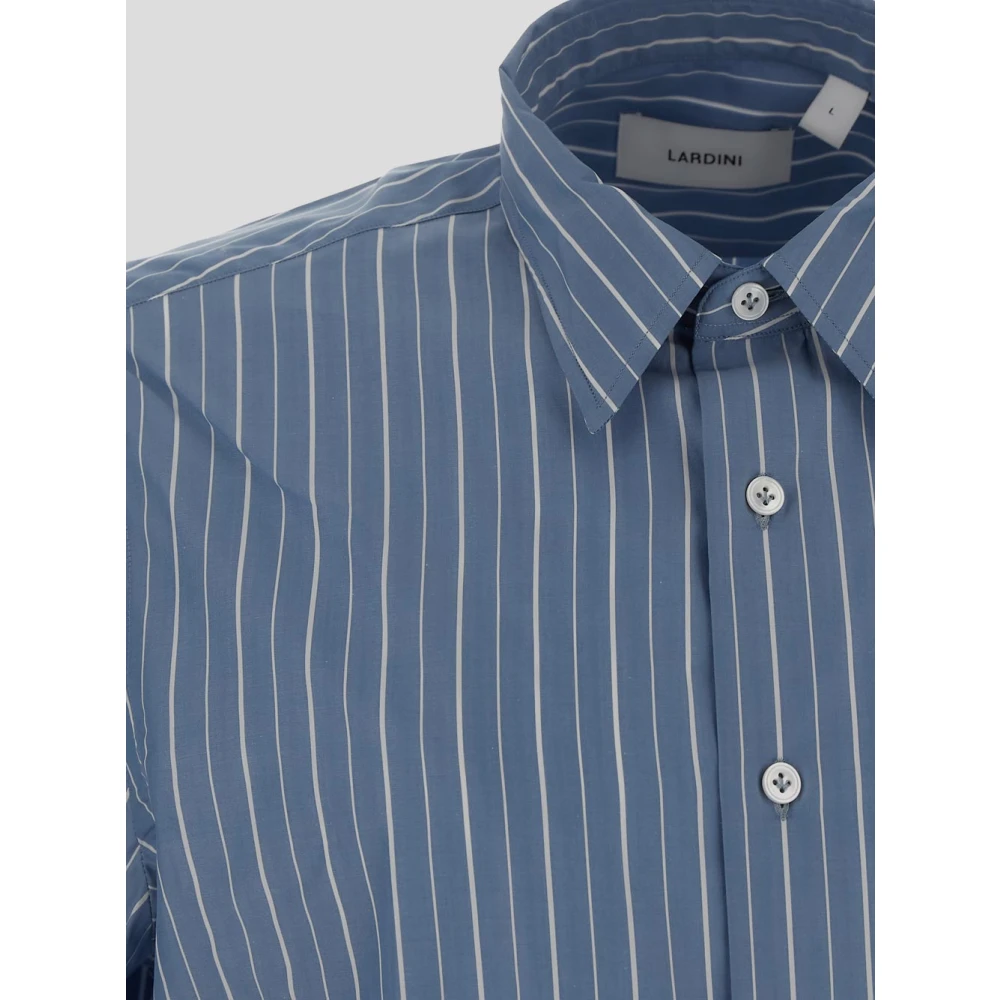 Lardini Katoenen Herenoverhemd Blue Heren