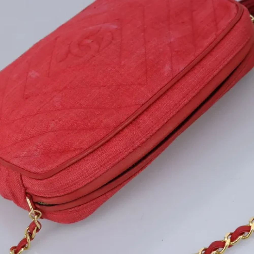 Chanel Vintage Pre-owned Canvas chanel-bags Red Dames