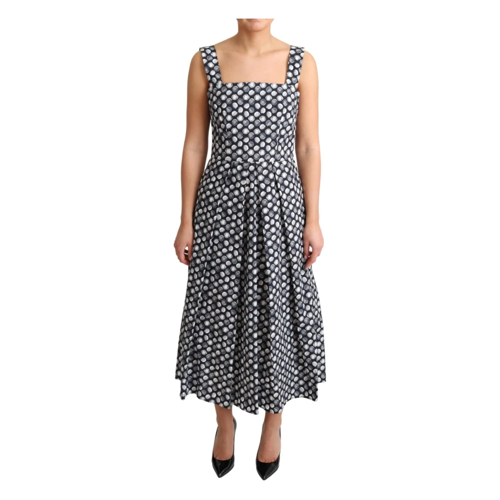 Dolce & Gabbana Women's Elegant Sleeveless Geometric Midi A-Line Dress