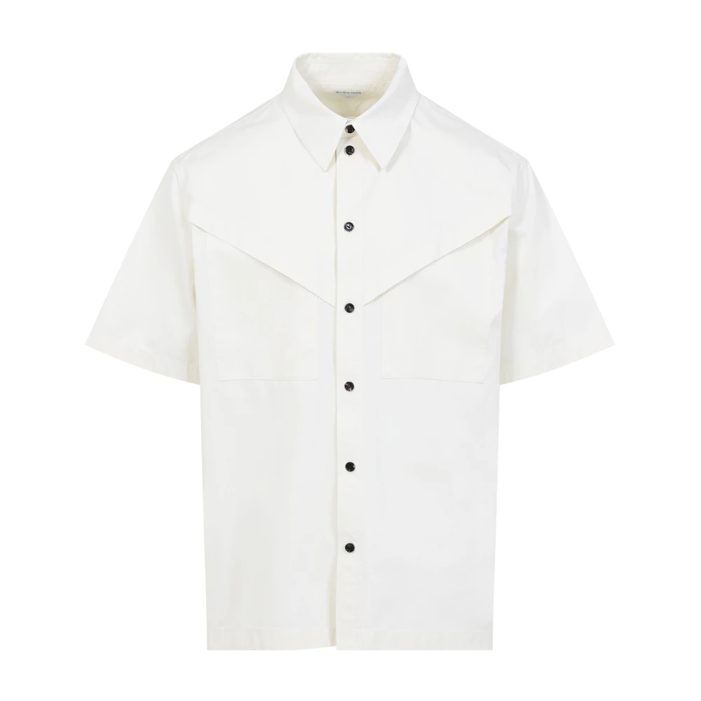 Bottega Veneta Witte Katoenen Overhemd Stijlvolle Elegantie White Heren