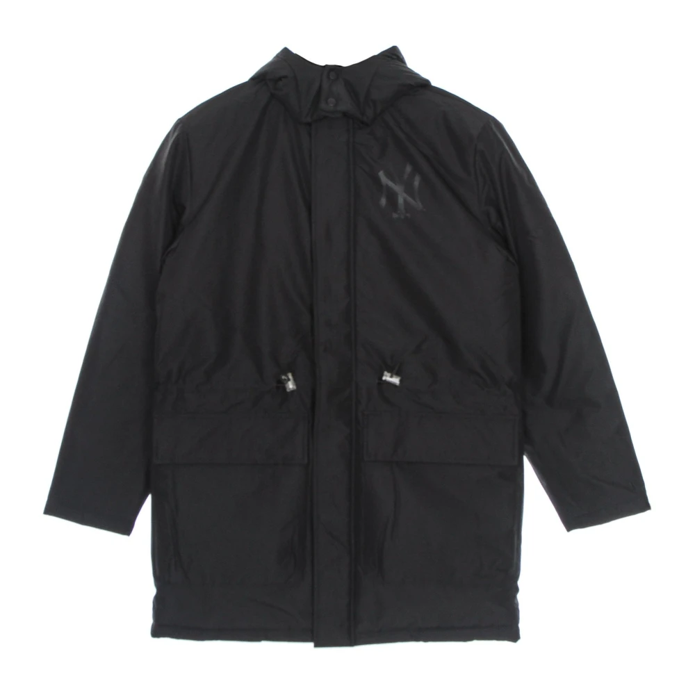 New Era Men's Black Mlb Team Logo Parka Jacket - Parkas - M - Coats