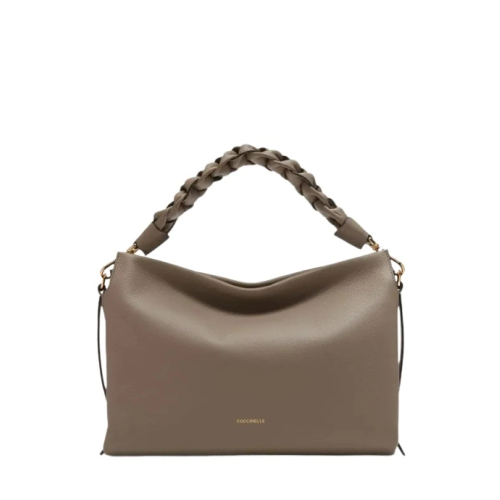 Coccinelle , Handbags, Female, Gray, One Size, Boheme Grana Double Shoulder Bag - Image 3