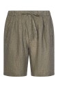 bruine-linnen-elastische-taille-shorts