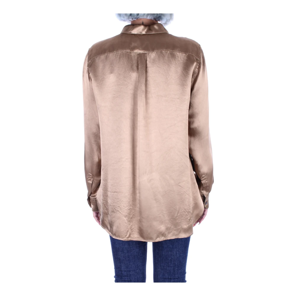 Aspesi Stijlvol overhemd met knoopsluiting aan de voorkant Brown Dames