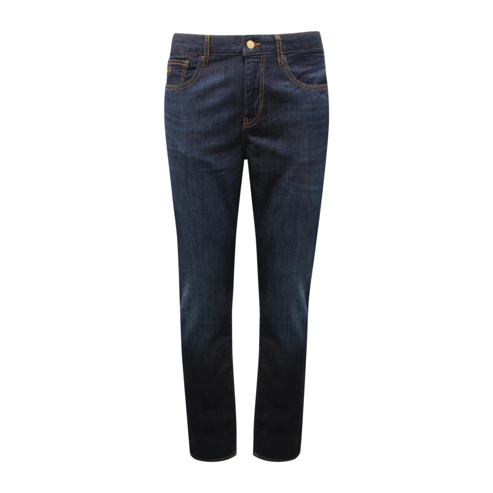 Armani Mannelijk Blauw Jeans Heren, W34, Denim, Exchange J14 Skinny Broeken