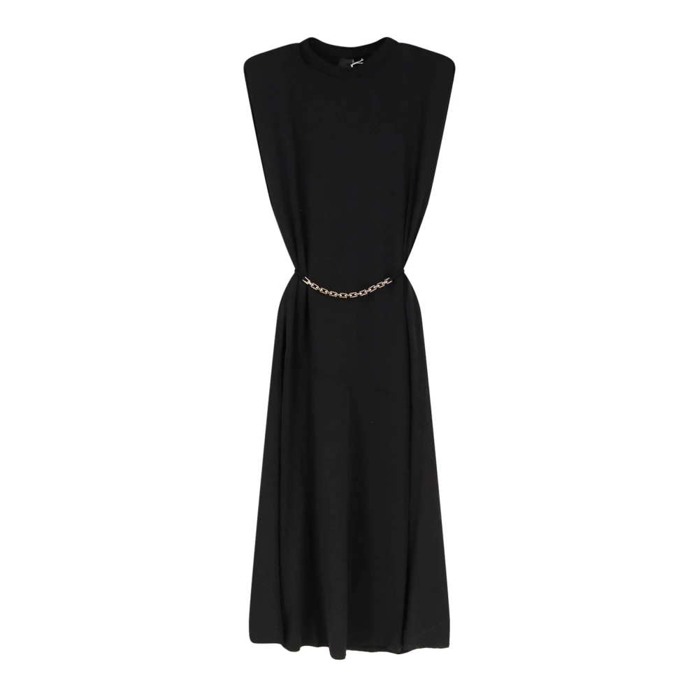 Pinko Women's Black Midi Dresses, M, Alexiana Dress