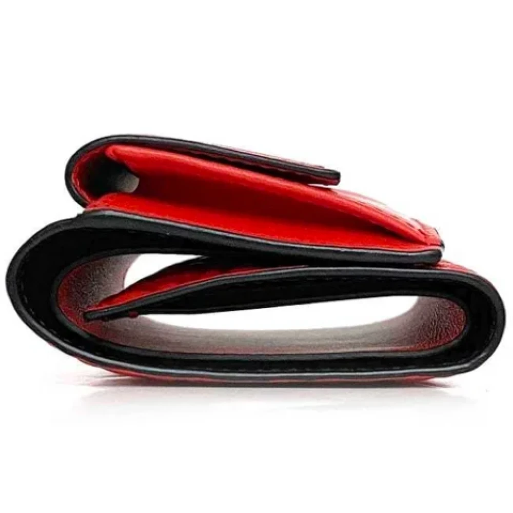 Loewe Pre-owned Leather wallets Red Dames