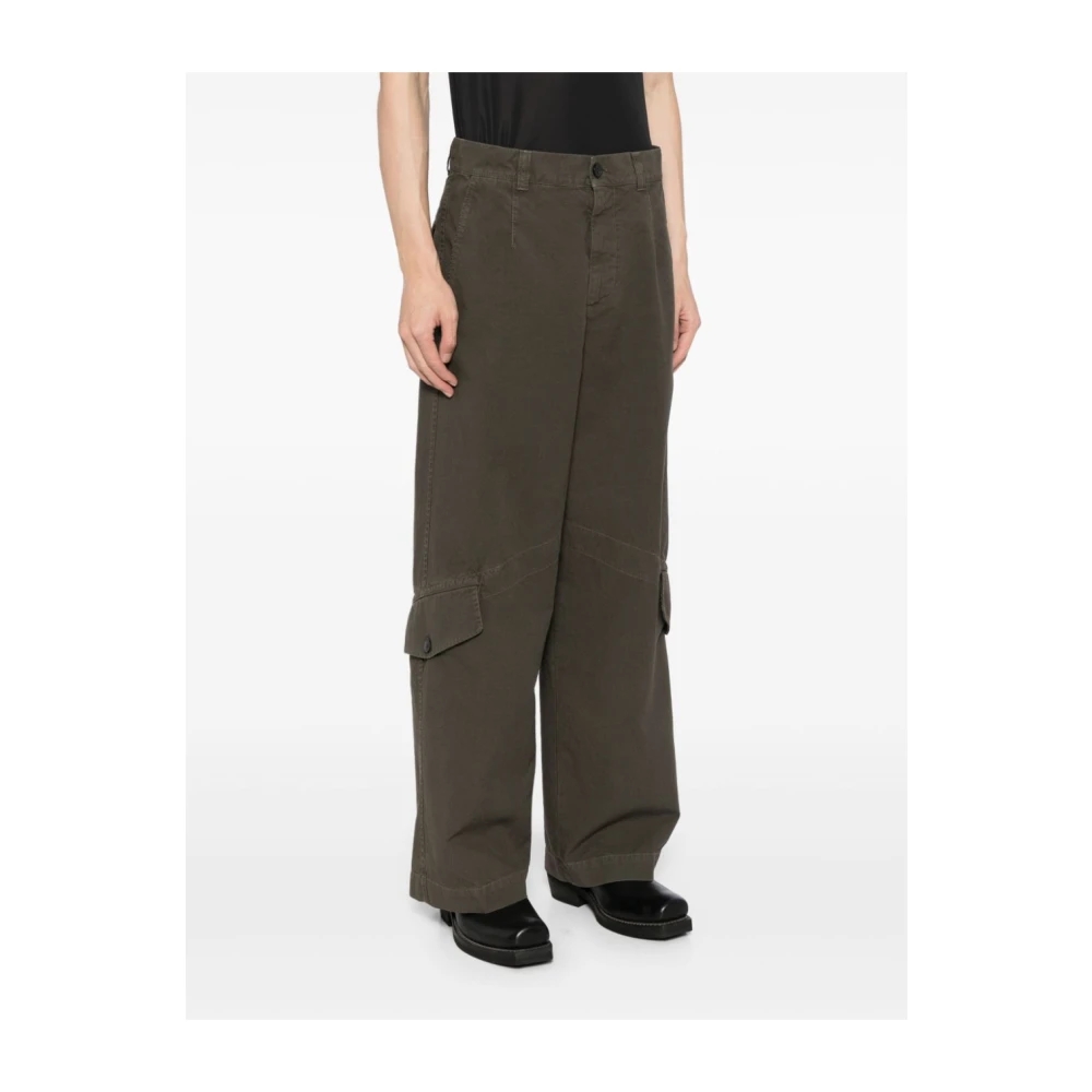 Dries Van Noten Ruimvallende waterafstotende katoenen broek Gray Heren
