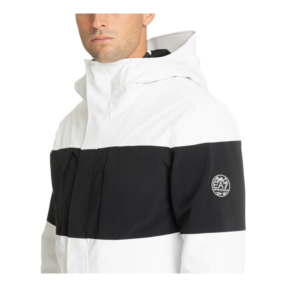 Emporio Armani EA7 Multikleur Ski Suit met Capuchon White Heren