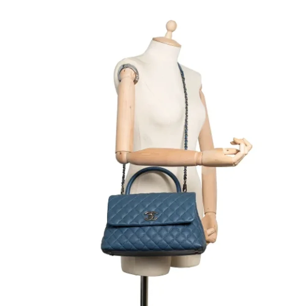 Chanel Vintage Pre-owned Leather chanel-bags Blue Dames