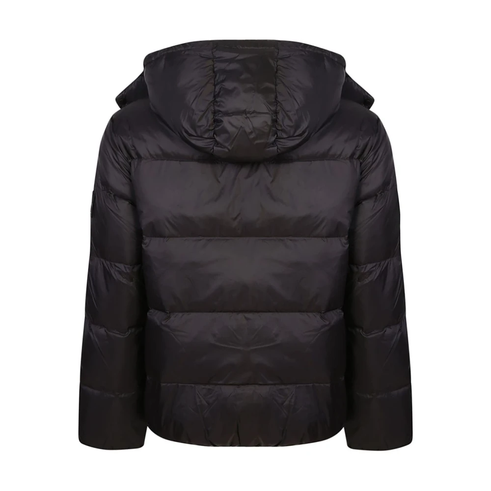 Calvin Klein Jeans Zwarte Parka Jas Aw24 Black Heren