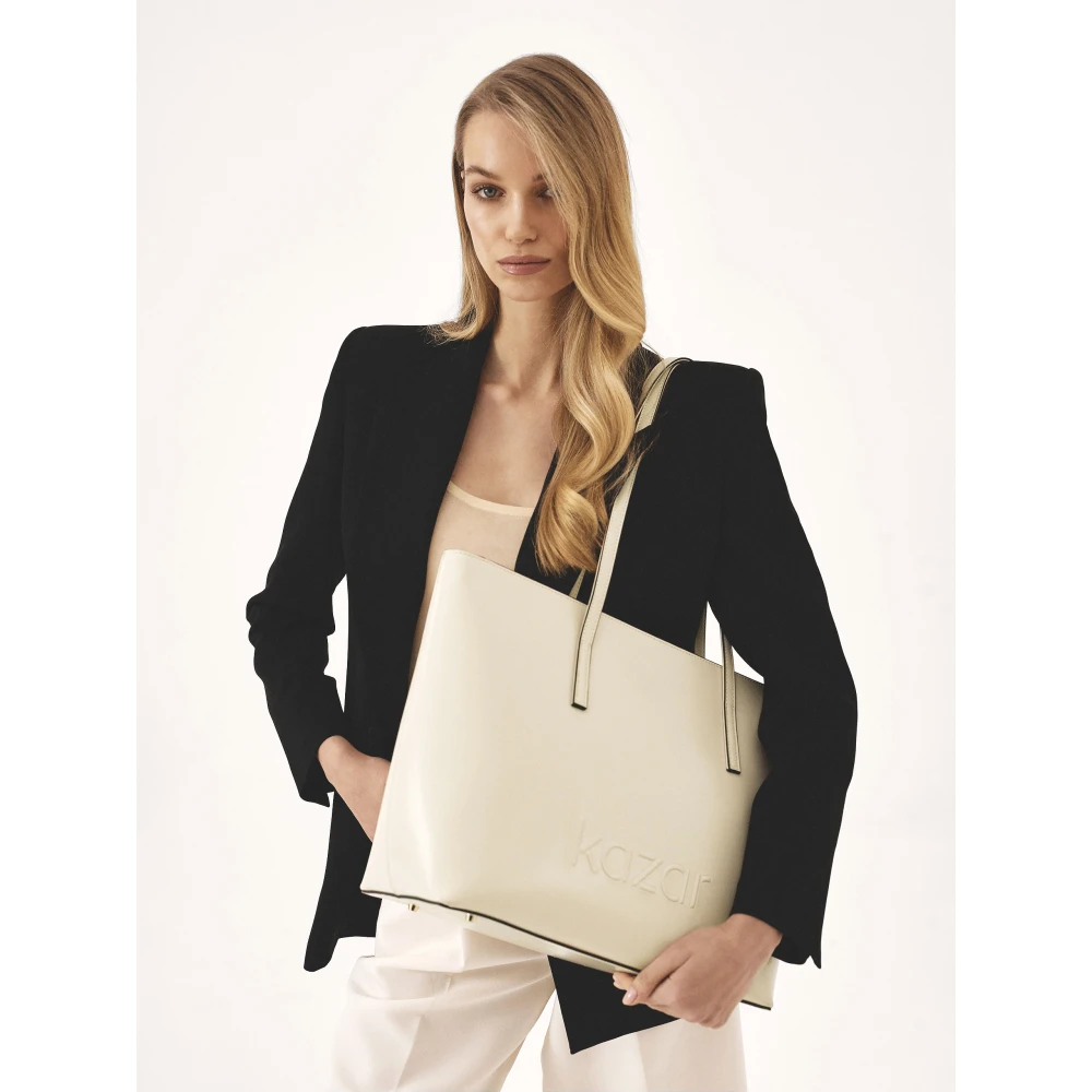 Kazar Beige grote schoudertas Beige Dames