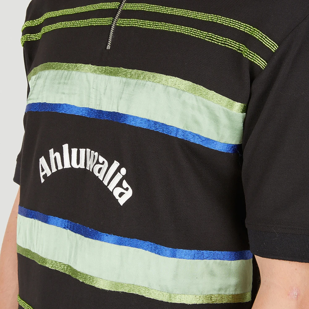 Ahluwalia Gestreept Poloshirt Black Heren