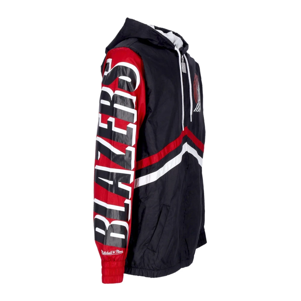 Mitchell & Ness Windbreaker Ski Jas met NBA Logo Black Heren