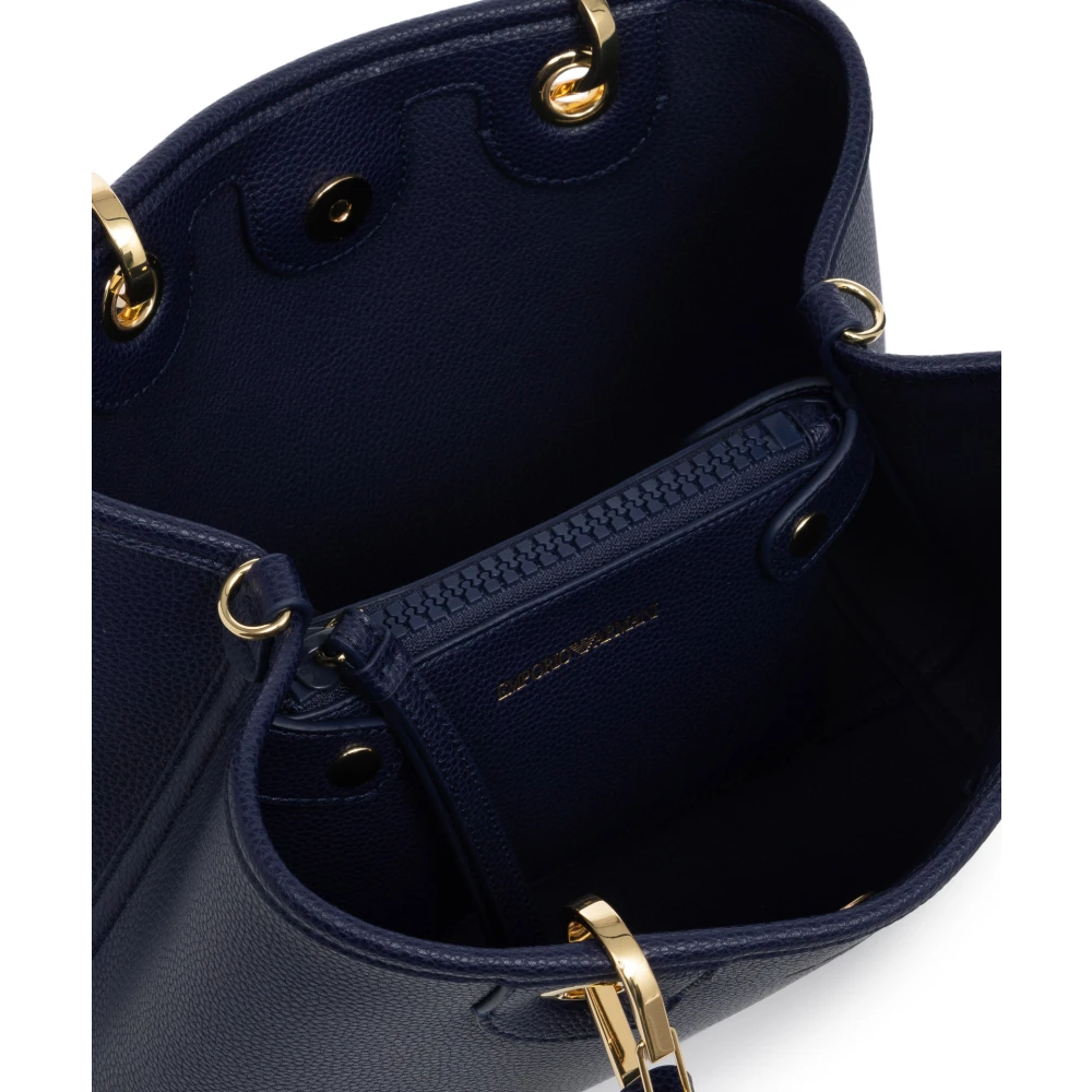 Emporio Armani Verstelbare Band Handtas met Magneetsluiting Blue Dames