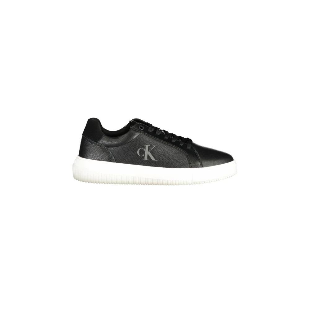 Calvin Klein Men's Black Sneakers, 6 Uk, Polyester Sneaker With Sleek Design