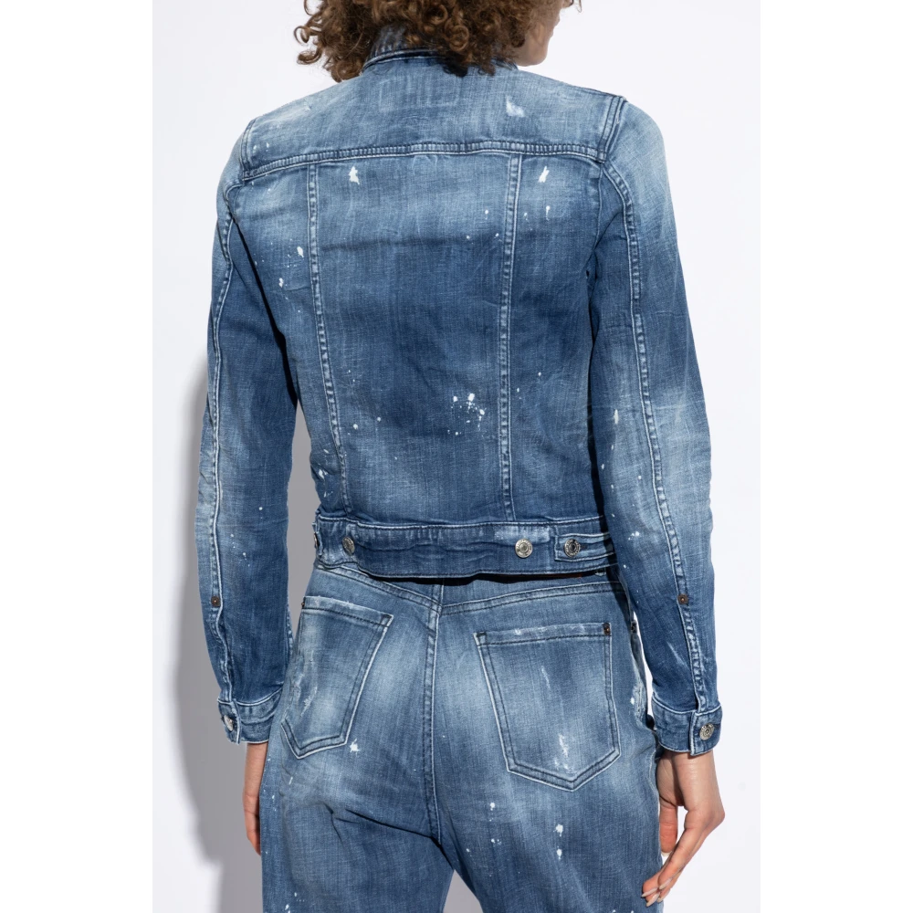 Dsquared2 Spijkerjas met vintage-effect Blue Dames