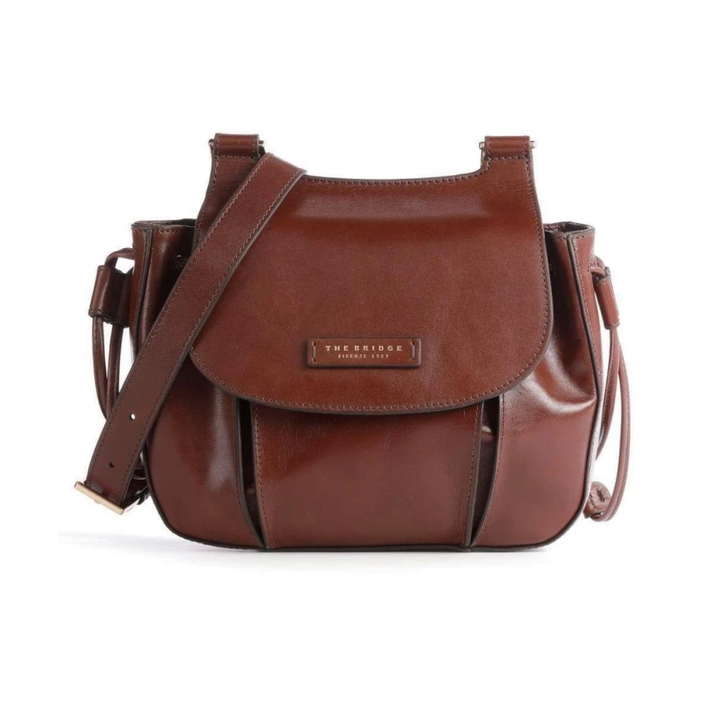The Bridge Women's Brown Leather Crossbody Shoulder Bag