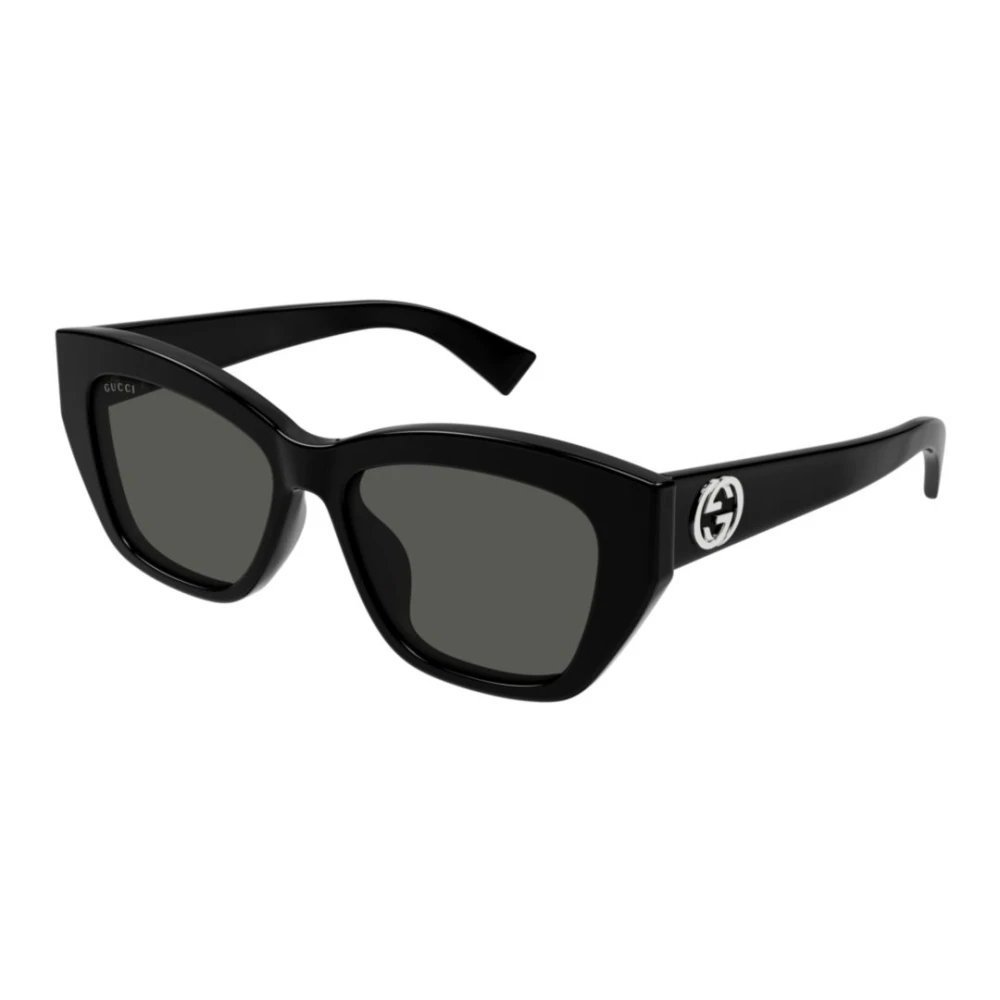 Gucci Black Sunglasses, Unisex, 55 Mm, Stylish Sunglasses For Everyday Wear