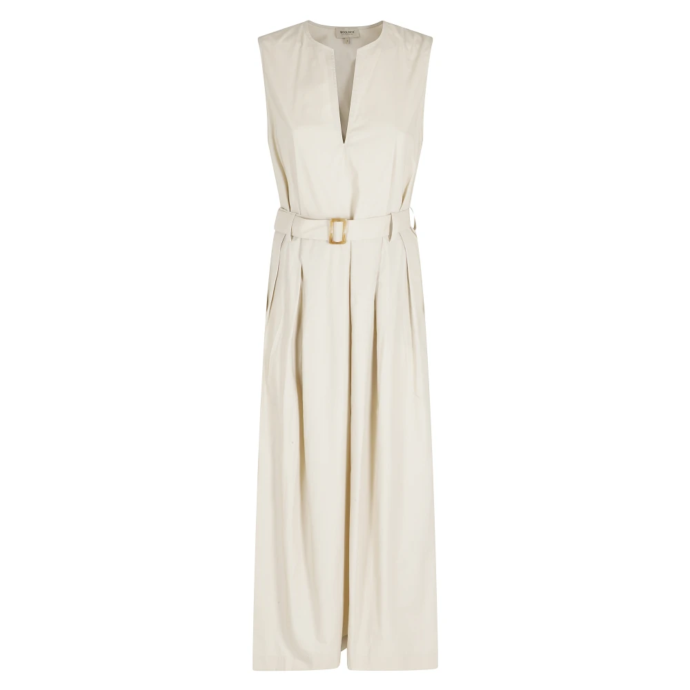 Woolrich Donna Beige - Long Dress With Belt - Dresses - M