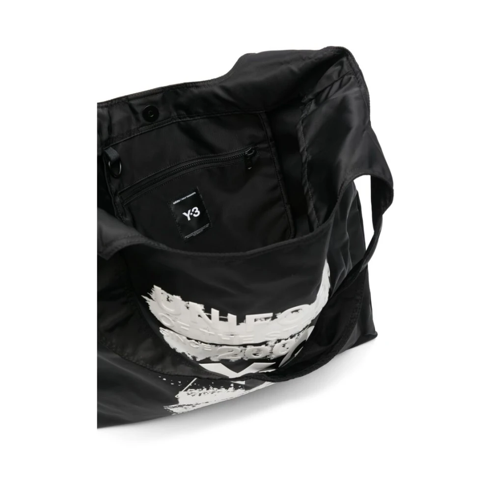 Y-3 Zwarte Schoudertas Magnetische Sluiting Black Dames