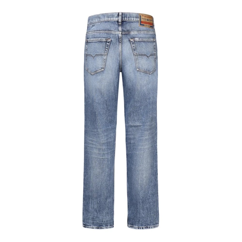 Diesel Denim Katoenen Jeans Klassiek Vijf Zakken Blue Heren