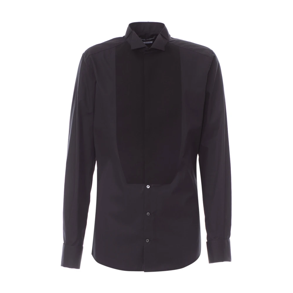 Dolce & Gabbana Casual Katoenen Overhemd in Blauw Black Heren