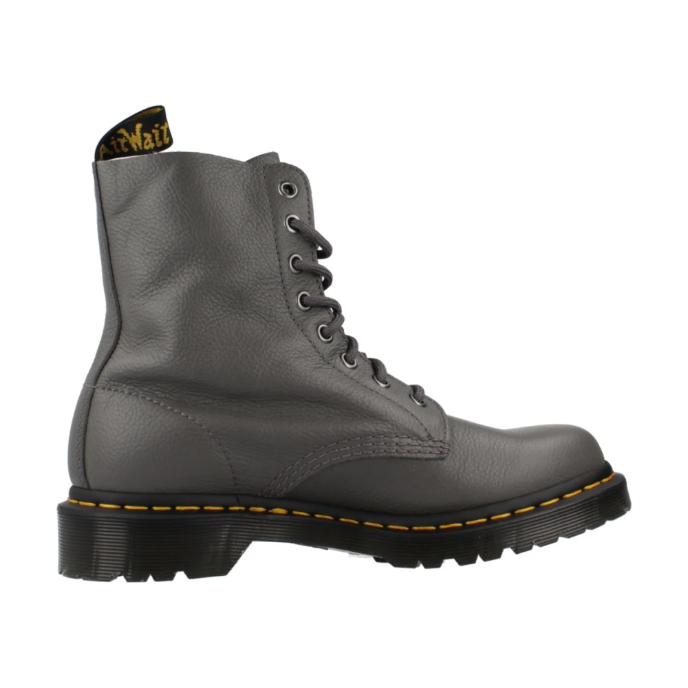 Dr. Martens Women's Gray Lace-Up Boots, 7 Uk, Stylish Lace-Up Boots For Everyday Wear