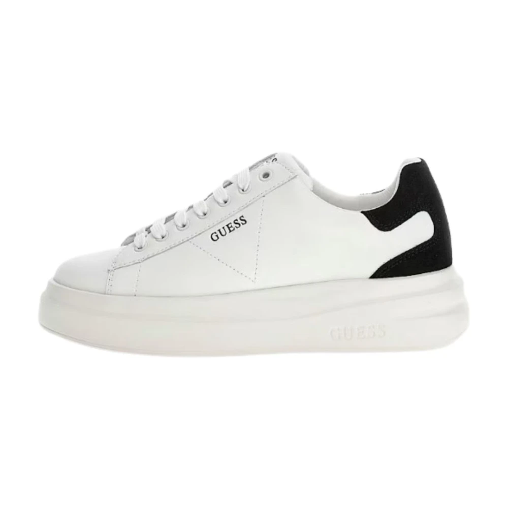 Guess Women's White Leather Sneakers Elbina