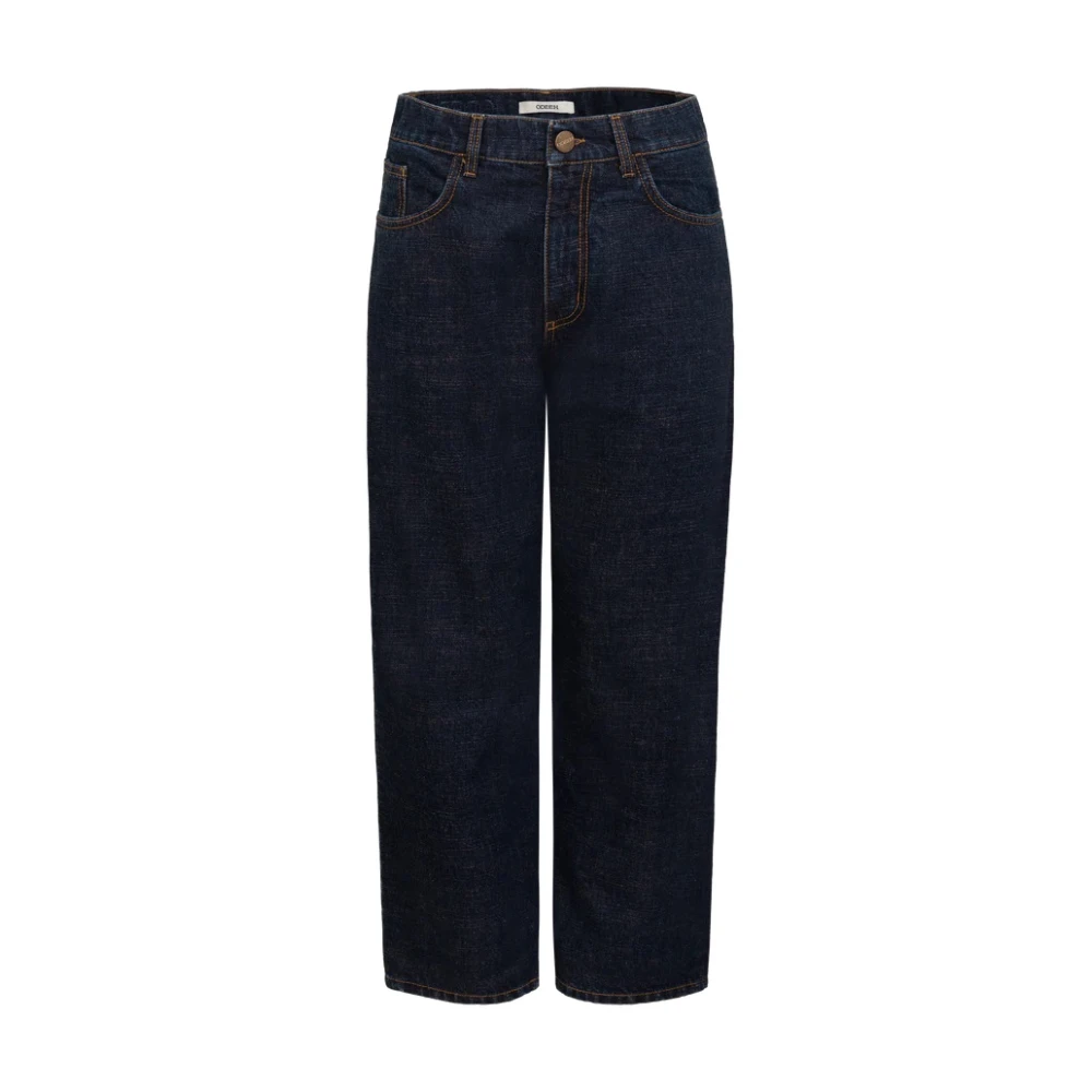 Odeeh Blauwe Jeans met Bordeaux Voering Blue Dames