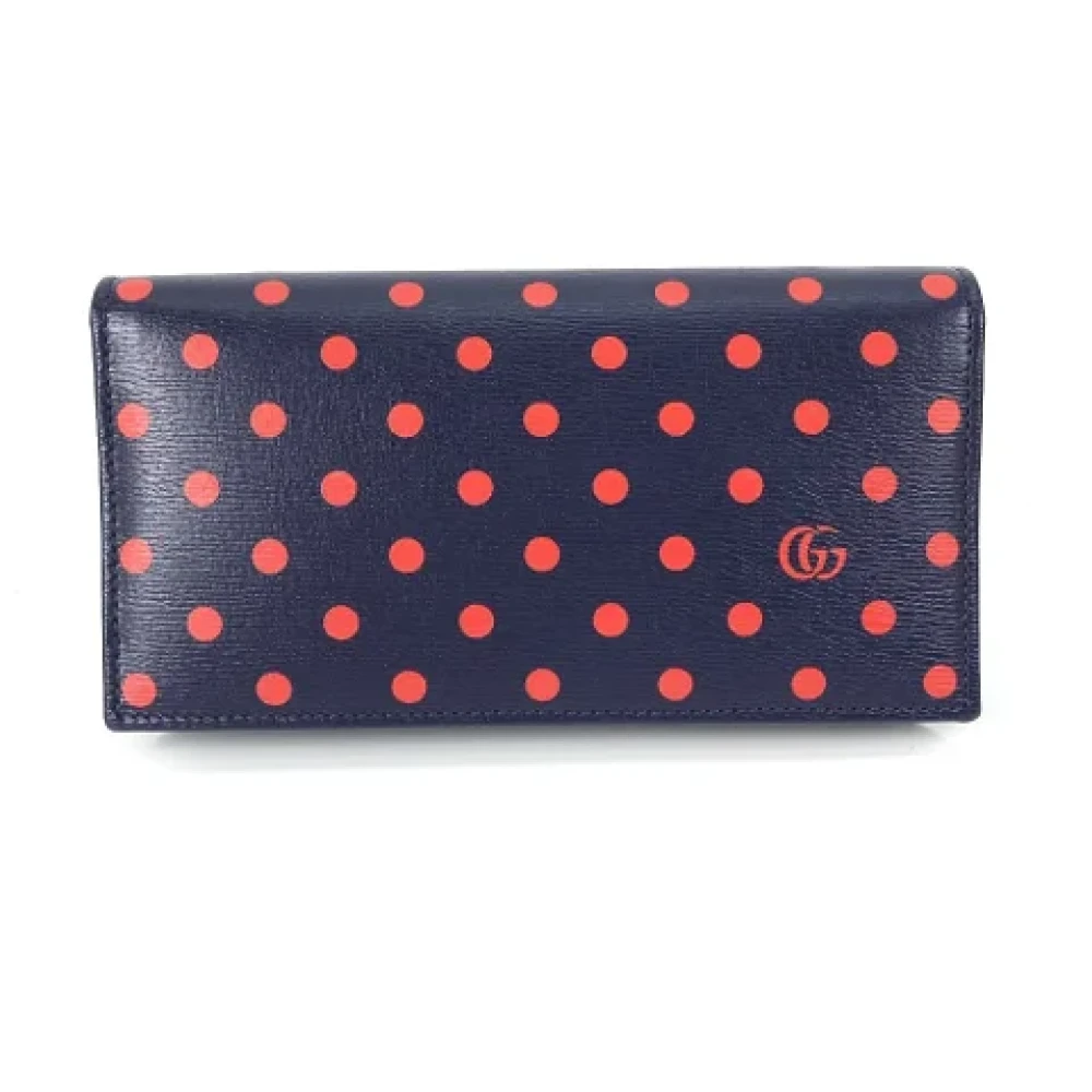 Gucci Vintage Pre-owned Leather wallets Blue Dames