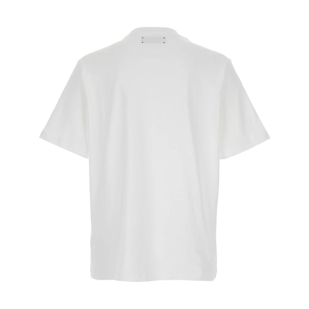 Amiri Script White Crewneck T-shirt met Maxi Logo Print White Heren