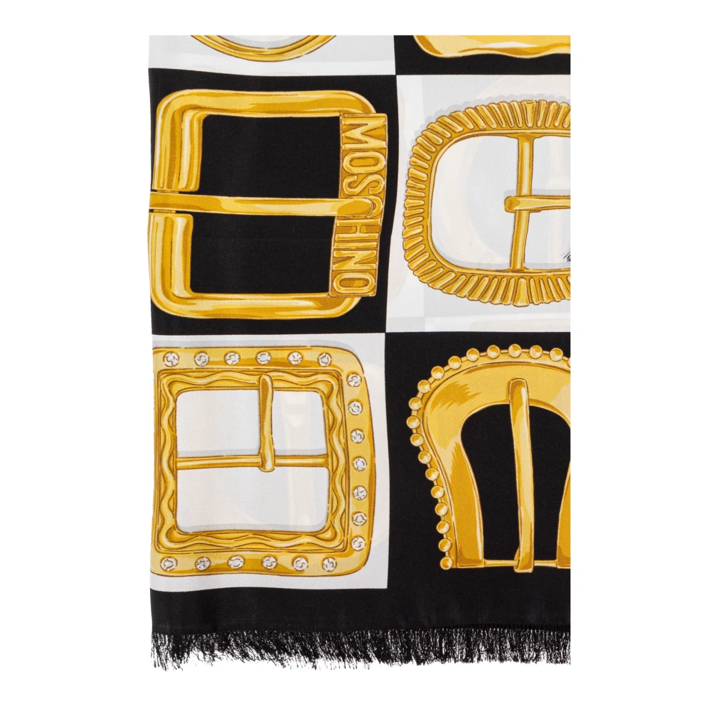 Moschino Zijden sjaal met print Multicolor Unisex