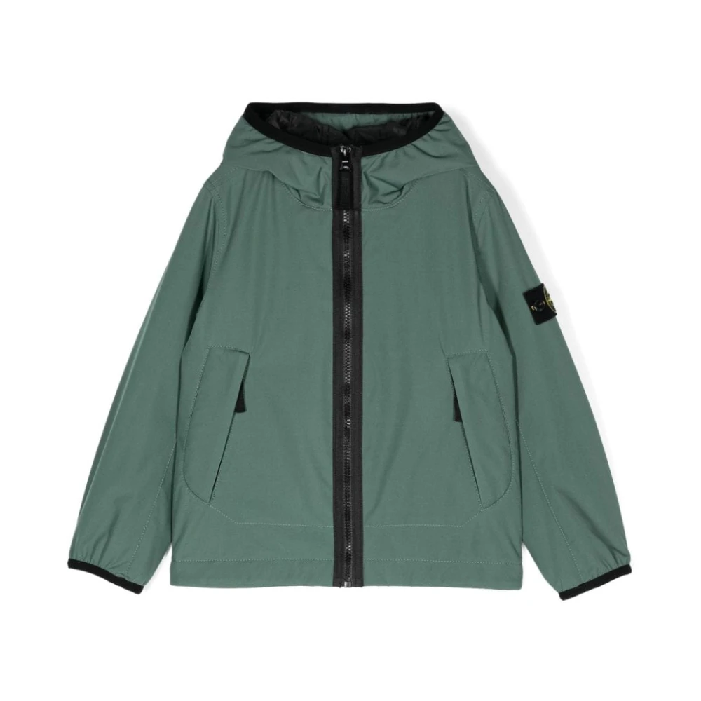 Stone Island Verde ytterkläder Aw24 Green, Pojke