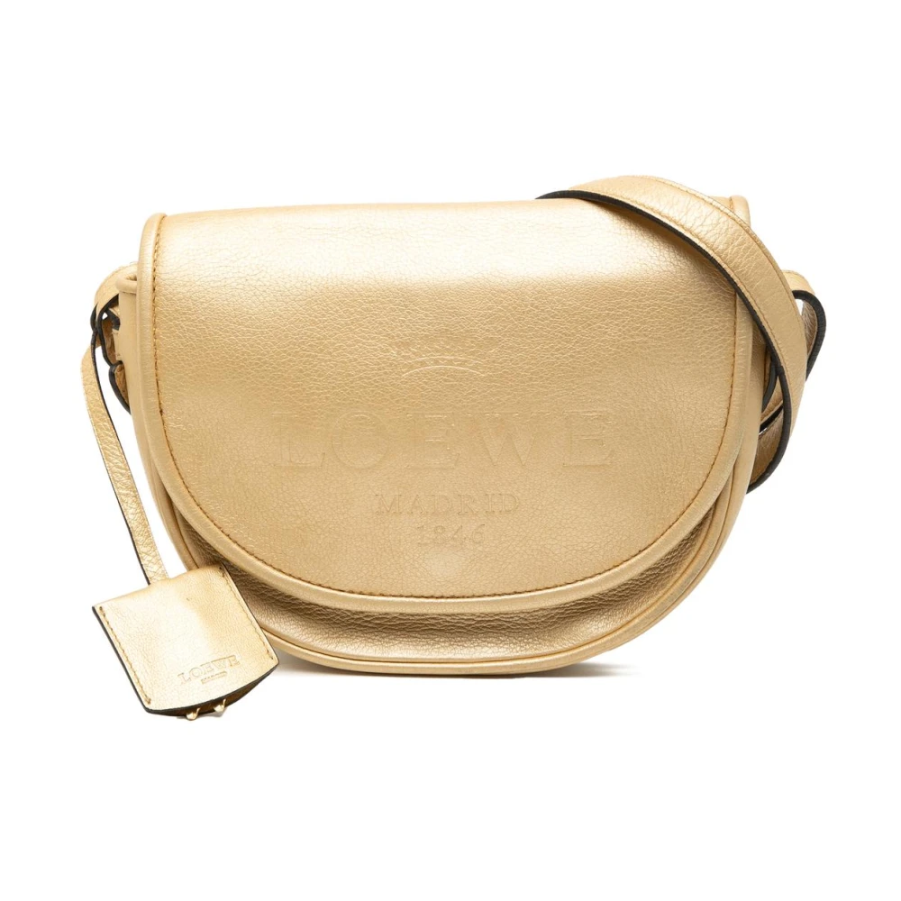 Loewe Pre-Owned Women's Yellow Pre-Owned Leather Saddle Bag