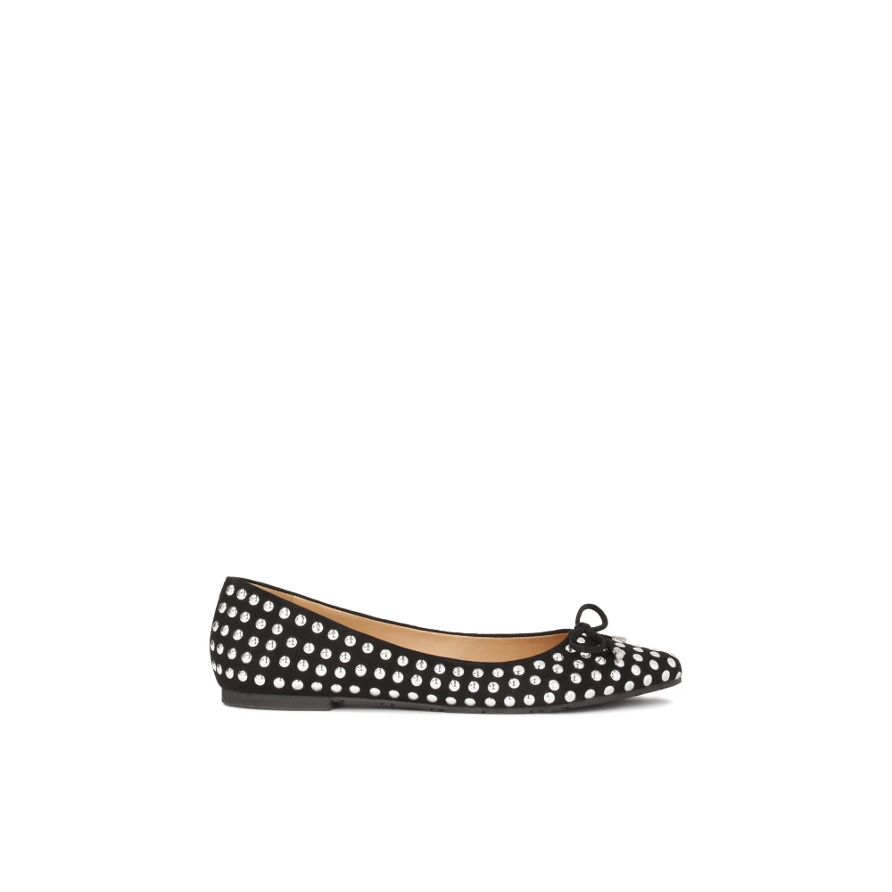 Kazar Vrouw Multicolor Schoenen Dames, Veelkleurig, 36 Eu, Suède, Suède Ballerina's Versierd Met Ronde Strass Steentjes